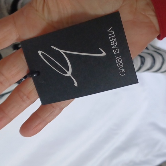 GABBY ISABELLA STRIPED BLACK & CREAM OVERSIZED SHEER SWEATER, Size S - Picture 6 of 6